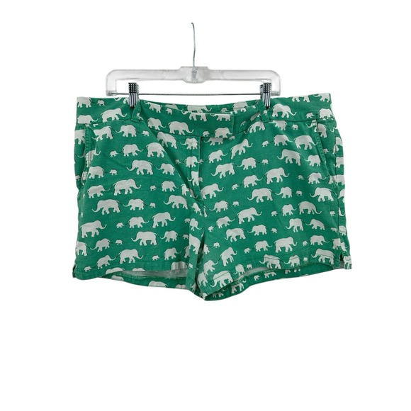 Ann Taylor LOFT Riviera Elephant Shorts‎ Women's Size 18 Beach Resort Vacation - Picture 1 of 11
